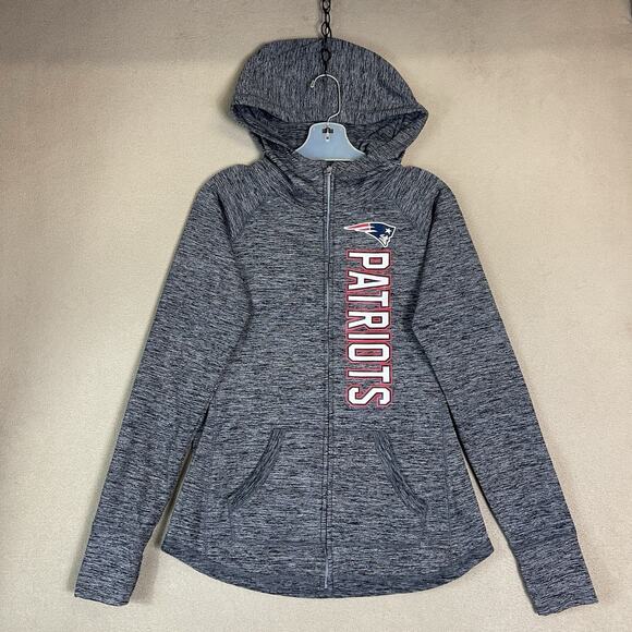 NFL Tops - NFL Team Apparel Hoodie Womens M Gray New England Patriots Full Zip Jacket